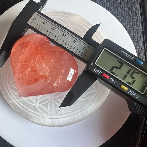 Fire Quartz‎ Crystal Heart (#2) - Picture 11 of 14